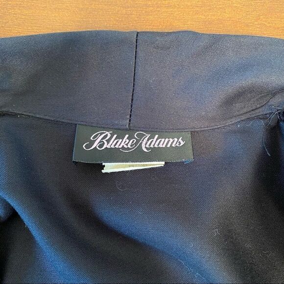 🚨FINAL OFFER Vintage Blake Adams Navy Blue Blazer Size 7/8 - Picture 8 of 11